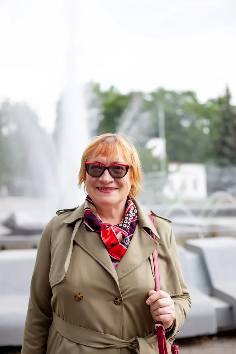 An older woman outdoors